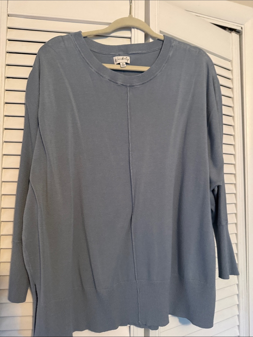 Wonderly Light Blue Center Seam Crewneck Sweatshirt